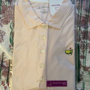 NWT Ladies Magnolia Lane Masters Tech Polo Size Large Polo Shirt in Pale Pink